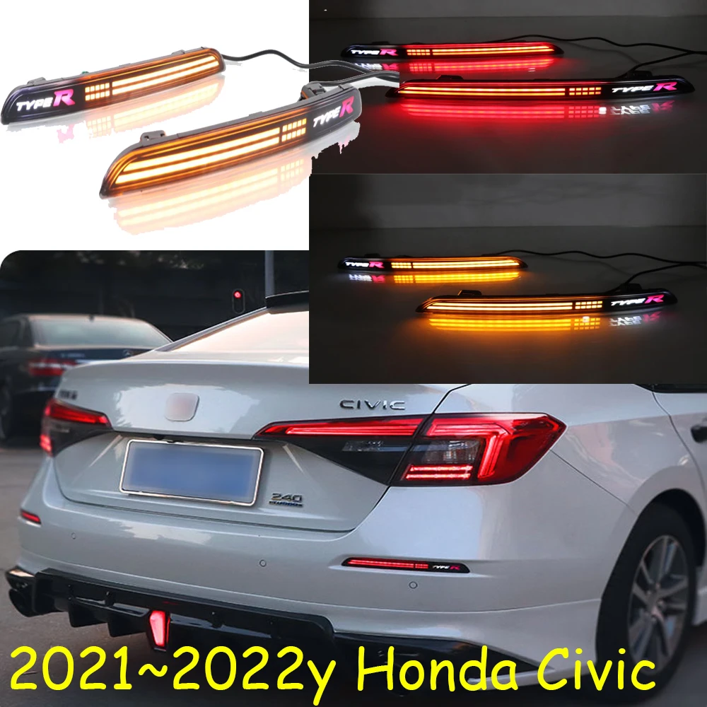 car bumper tail light for Honda Civic taillight LED 2021~2023y car accessories Taillamp for Honda Civic rear light fog