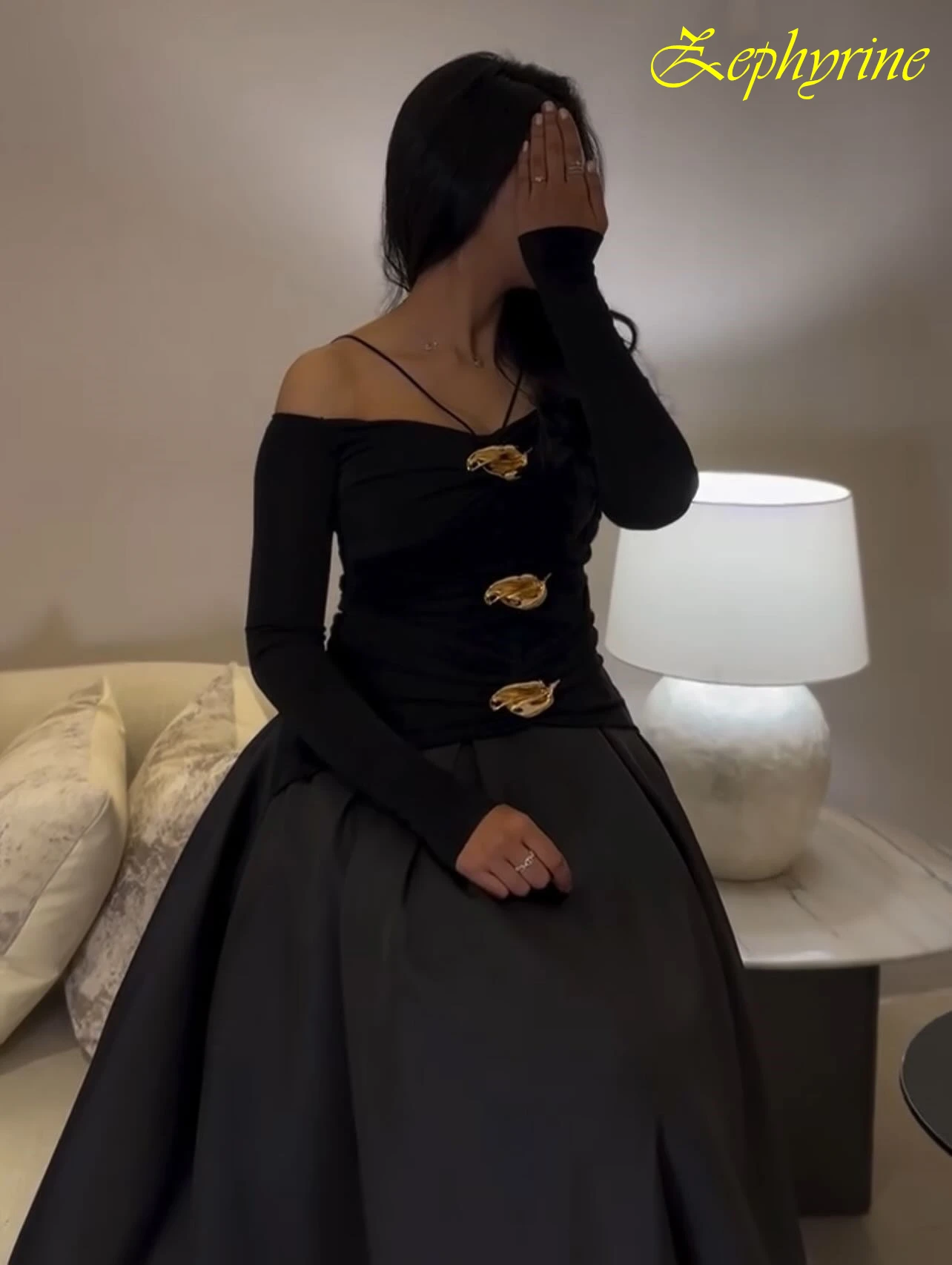 Maßgeschneidertes A-Linien-Boot-Ausschnitt, elegantes formelles Abendkleid und Temperament, hochwertige Promi-Kleider, zartes Partykleid