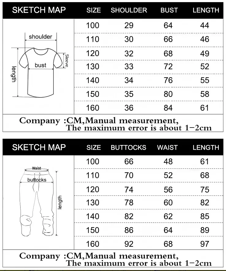 Herbst Herren/Damen Japanischer Anime-Print 2-Teiliges Outfit Kinder Y2K Streetwear T-Shirt Weite Hose Set Lässige Sportbekleidung Trainingsanzug – Detail 3