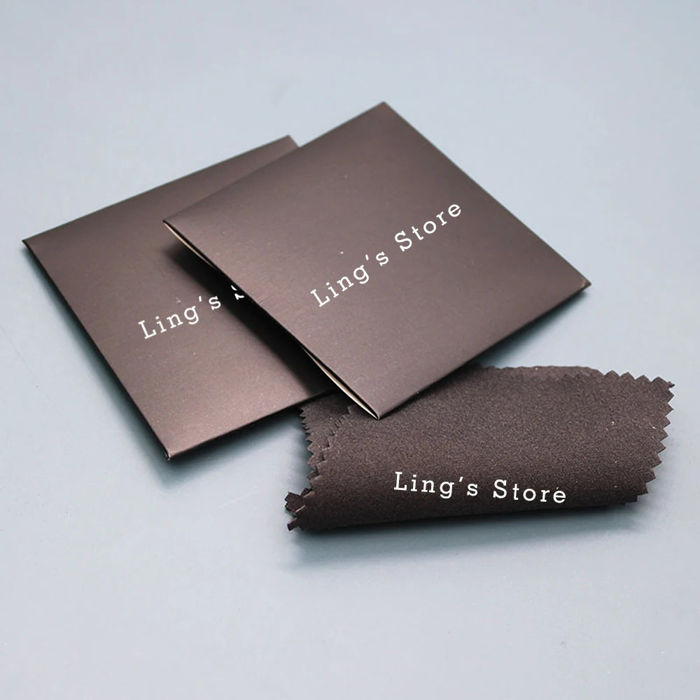 

Персонализированная ткань для полировки серебра 8x8 см и индивидуальный упакованный чехол для чистки ювелирных изделий, бархатная замшевая ткань для колец, сережек