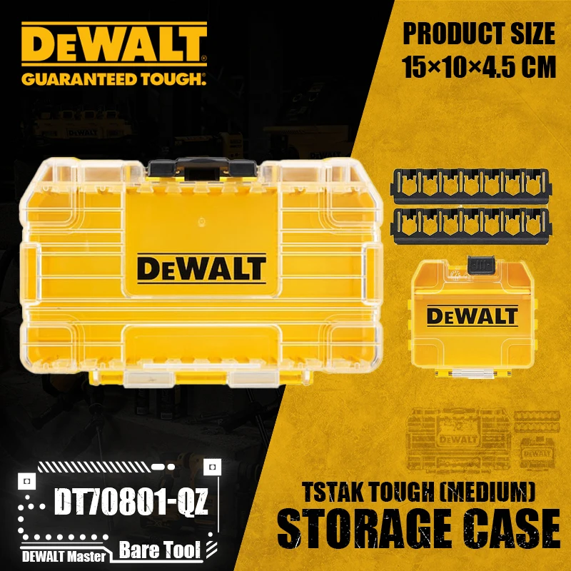 DEWALT DT70800 DT70801 DT70803 DWAN2190 TSTAK Tough Storage Case Screwdriver Bit Parts Storage Box Power Tool Accessories