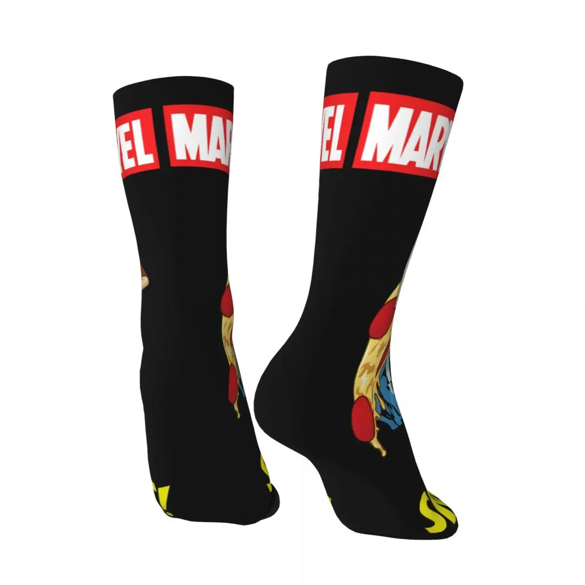 Happy Funny Snack Men's Socks Vintage Harajuku Marvel X-man Deadpool & Wolverine Hip Hop Novelty Pattern Crew Crazy Sock