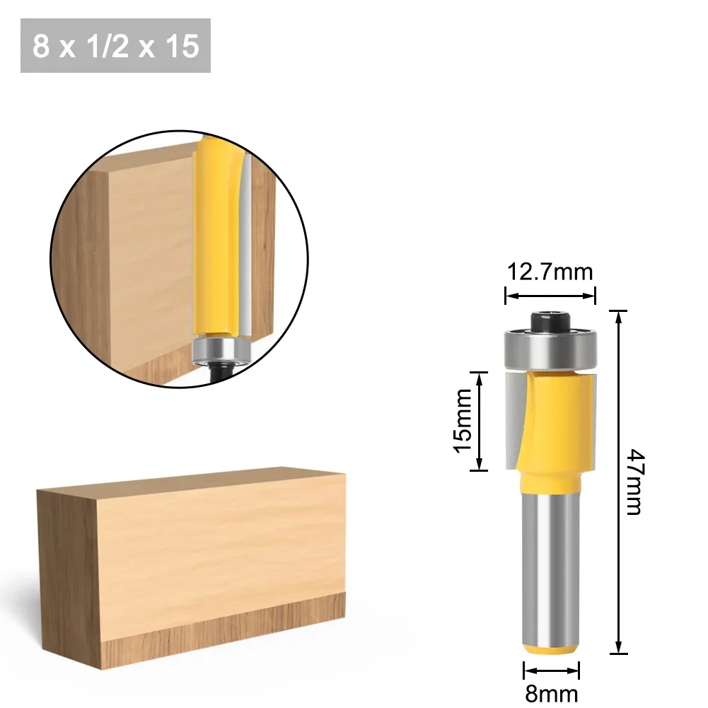 Shank Wood Carving Bit Set, 8mm, Round Over, Edge Forming, Router Bit, 8 ", Woodworking Cutter, Fillet Knife, 1Pc