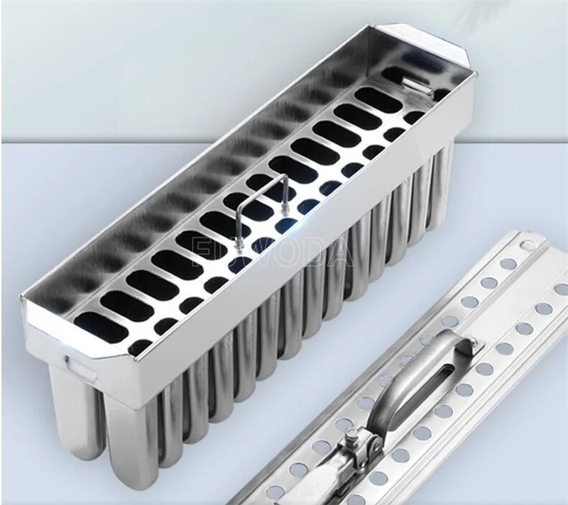 26pcs Stainless Steel Brazilian Popsicle Mould Ice Lolly Mold With Aligner Brazil Style 304 SUS Popsicle Mould