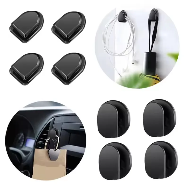 

Mini Car Hooks Interior Storage Holder for USB Cable Headphone Key Self-Adhesive Dashboard Wall Hanging Hook Auto Accessories