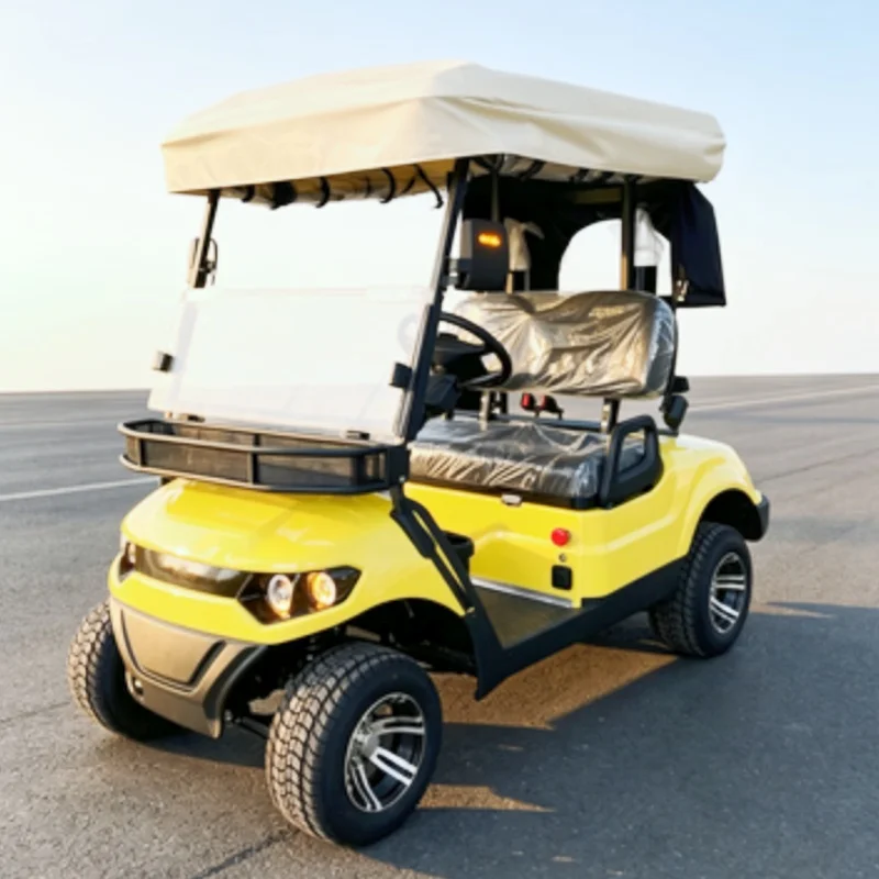 China Supplier Electric Golf Cart Global Selling Free Custom Color 12-Inch Tires Golf Bag Rain Cover Golf Bag Rack And Basket