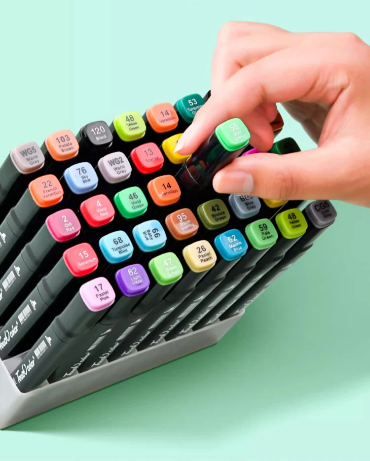 

168 шт., набор цветных маркеров, двойные концы, манга, кисть, ручка для рисования, эскиз, товары для рукоделия, канцелярские принадлежности