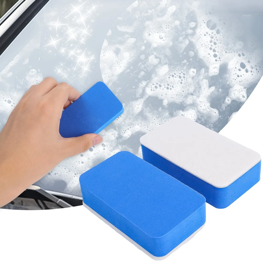 Car Windshield Glass Cleaning Sponge Felt Cloth EVA Foam Pad Auto Window Oil Film Remover Grease Eraser Washing Detailing Tool