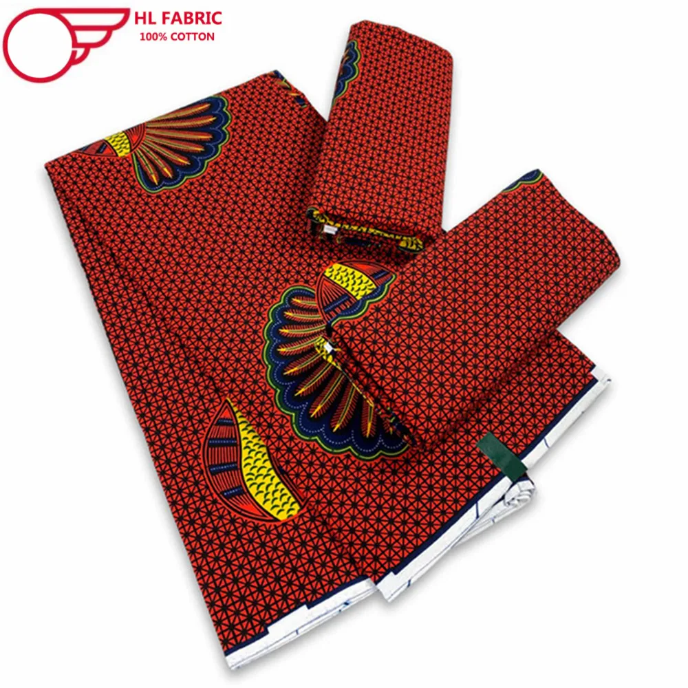 2023 New Wax High Quality 100% Cotton Wax Fabric 6Yard Ankara Wax Real Nigerian Wax Dutch Hollandais Pagne For Party Dresses