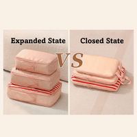 4Pcs Foldable Compressed Travel Clothes Bag Large Capacity Dustproof Compression Storage Bag with Handle Moisture-proof