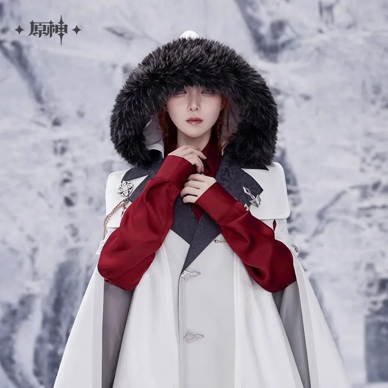 

[Genuine] miHoYo Game Genshin Impact Frost Trace Flame Series Executive Cloak Clothing Casual Jacket Coat Top Cosplay Xmas Gifts