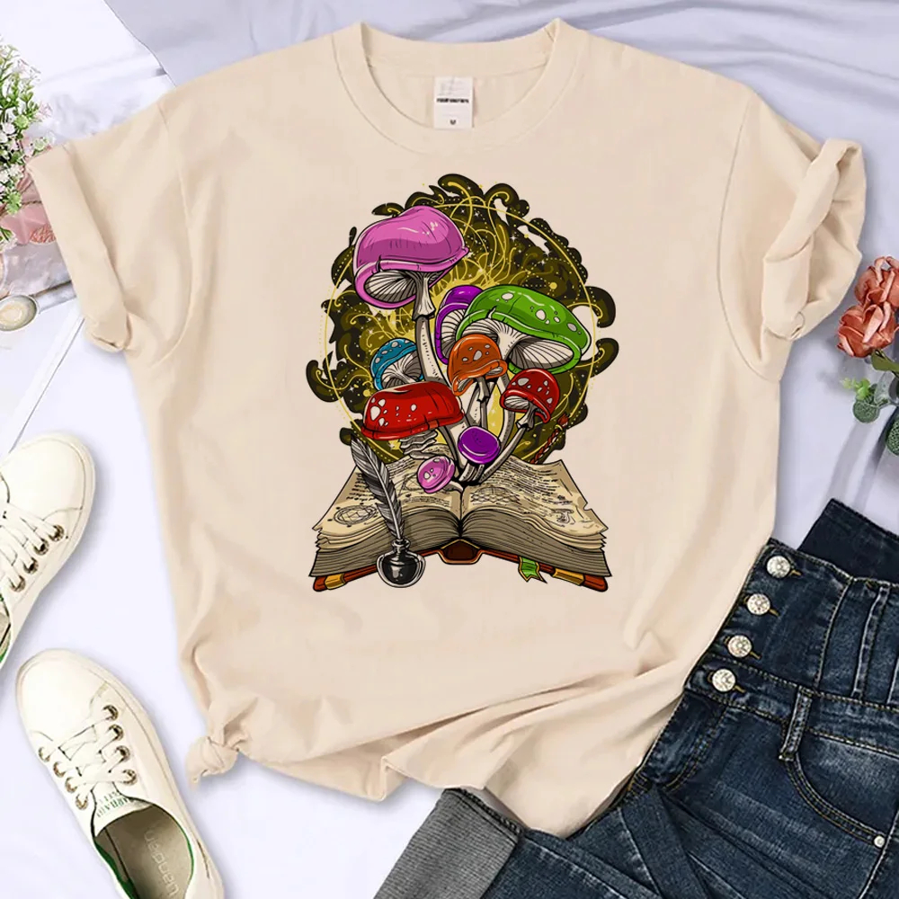 Mushroom tshirt women funny Y2K t shirt girl 2000s y2k clothing