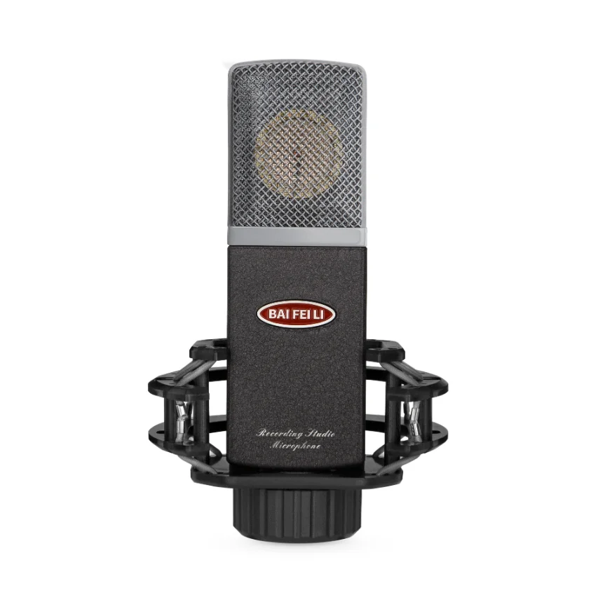 V5 Professional Studio Recording Condenser Microphone Portable Desktop Live Music Equipment With Sound Card For Kids