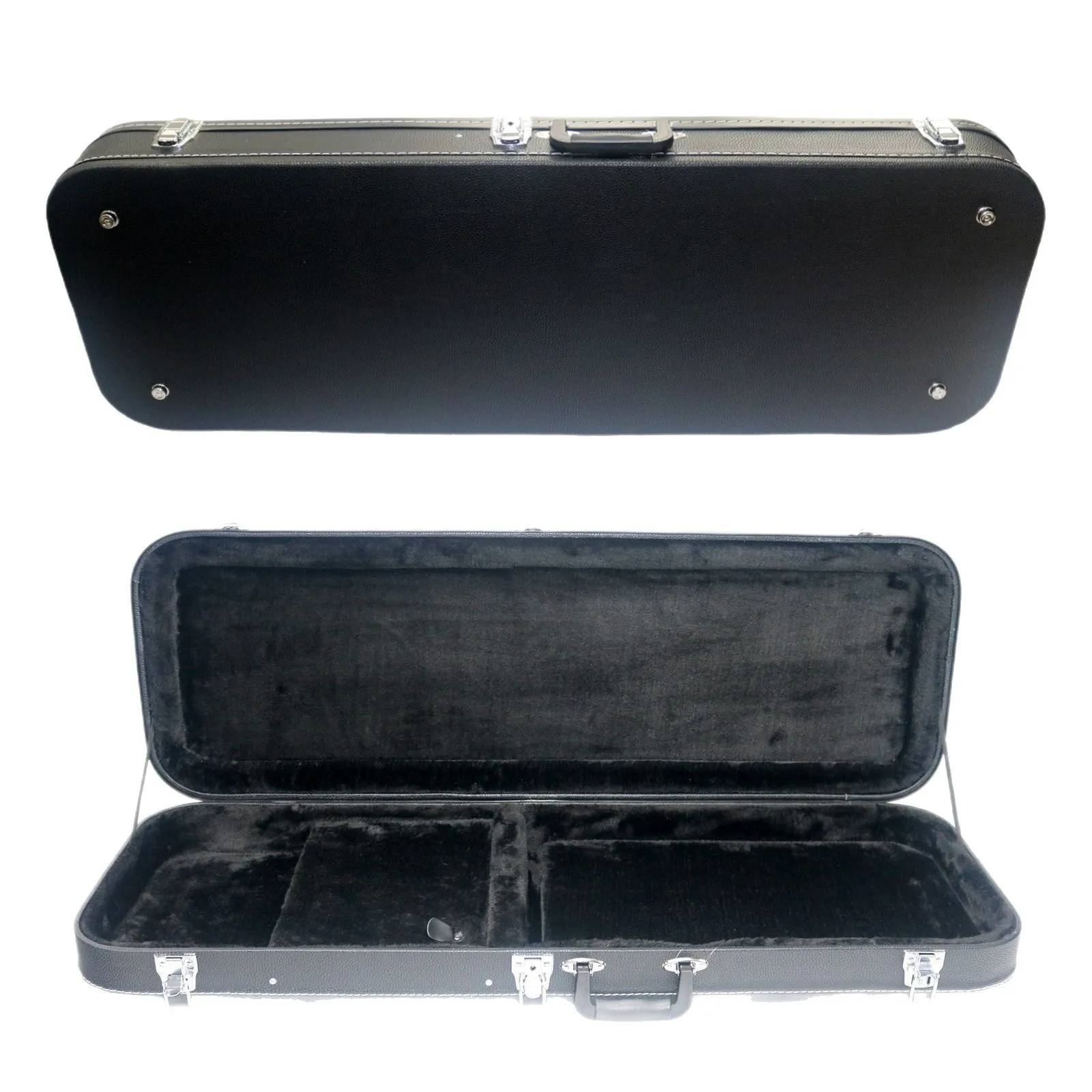 

Musical Instruments Leather Square Electric Guitar Case Hard