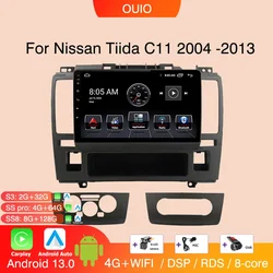 8GB + 128GB Android 13 radio per Nissan Tiida C11 2004 2005-2013 Car stereo Multimedia Player Carplay Auto navigazione GPS 2DIN