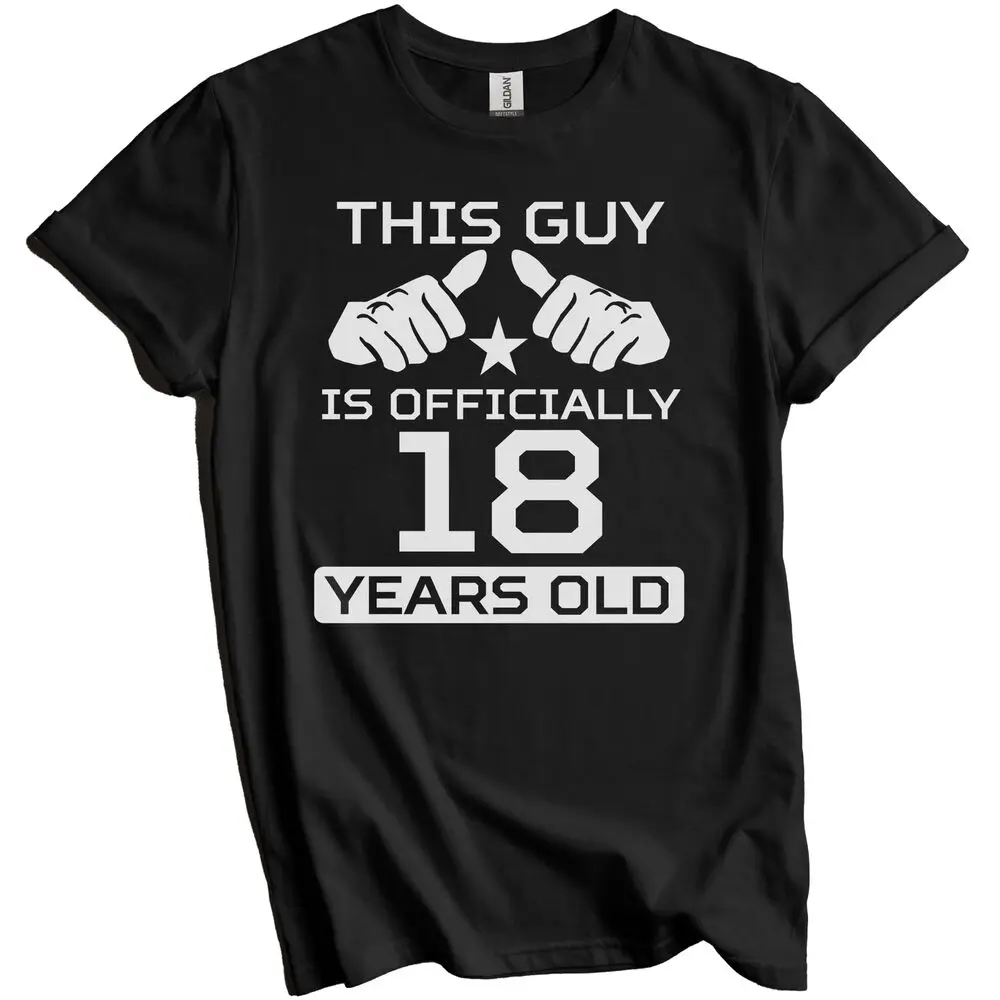 This Guy Is Officially 18 Years Funny 18th Birthday T-Shirt   GiftAnime Pattern Y2K