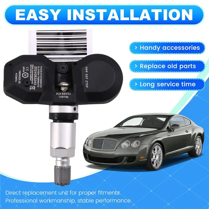7PP907275F 4F0907275B TPMS 433MHZ For A4 A6 A8 Q7 911 Boxster Cayenne VW Touareg Tire Pressure Sensor 4PCS-ABQF