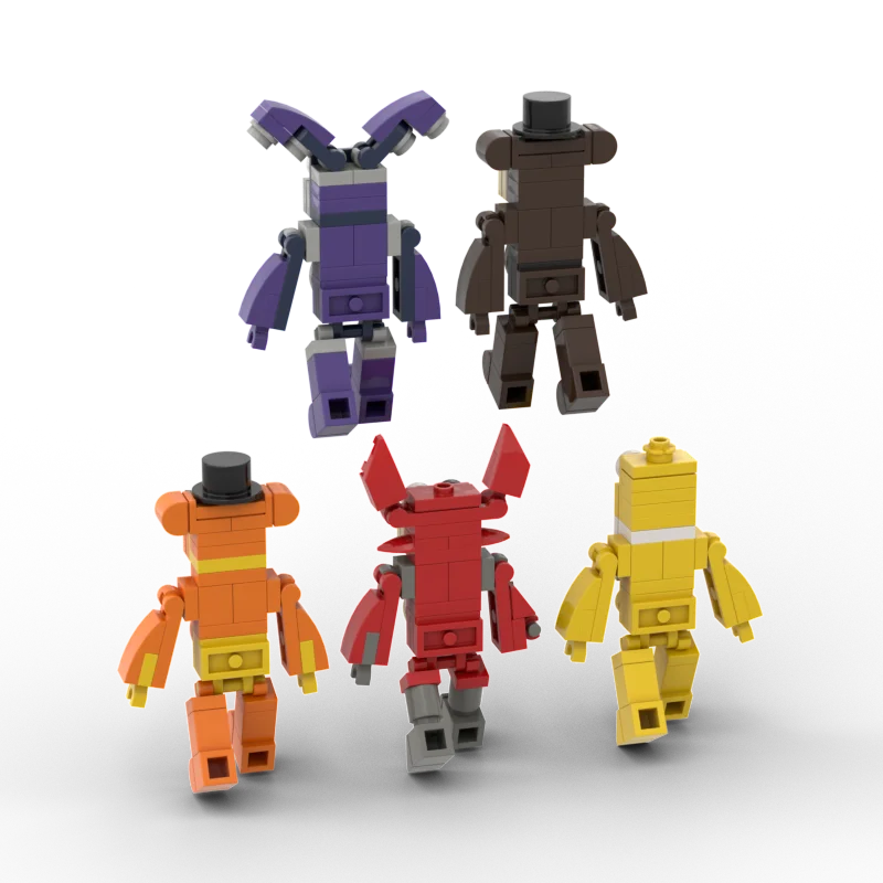 New FNAF Horror Game Five Nights Freddyed Figures Building Block Sets Animal Killer Brick DIY Toys for Kids Birthday Gifts