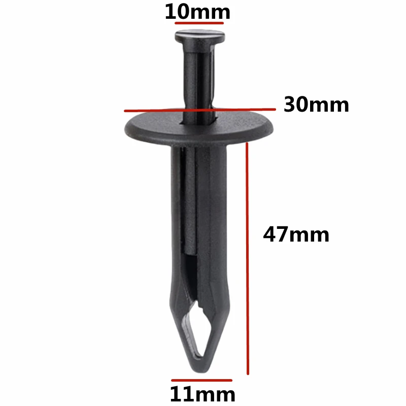 

OEM 10 шт. для отверстия 11 мм OE: 21077131, фиксаторы крышки бампера, пластиковые зажимы для обшивки капота автомобиля, крепежные детали для панели B55
