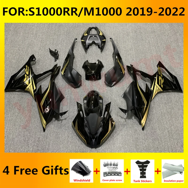 

NEW ABS Motorcycle full fairings kit fit For S1000RR S 1000 RR S1000 RR m1000 2019 2020 2021 2022 Fairing kits set gold black