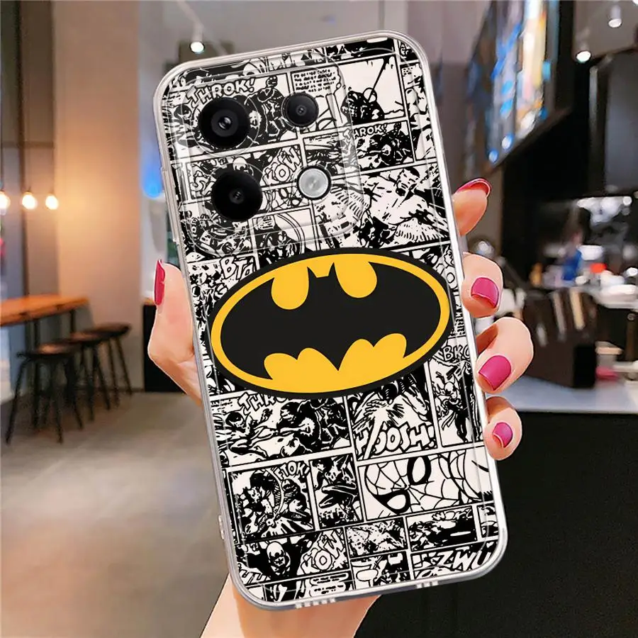 B-Batman Hero Logo جراب هاتف لشاومي Redmi 9 9A 9i 9C 9T 10 2022 10C 10A 12 12C 13 13C 14C A1 A2 Plus A3 حالات #5