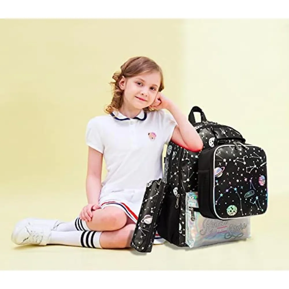 Schult asche Mädchen 3 in 1 Rucksack mit Brotdose High Elementary Middle School Rucksack Kinder taschen für Mädchen Schult aschen für Mädchen