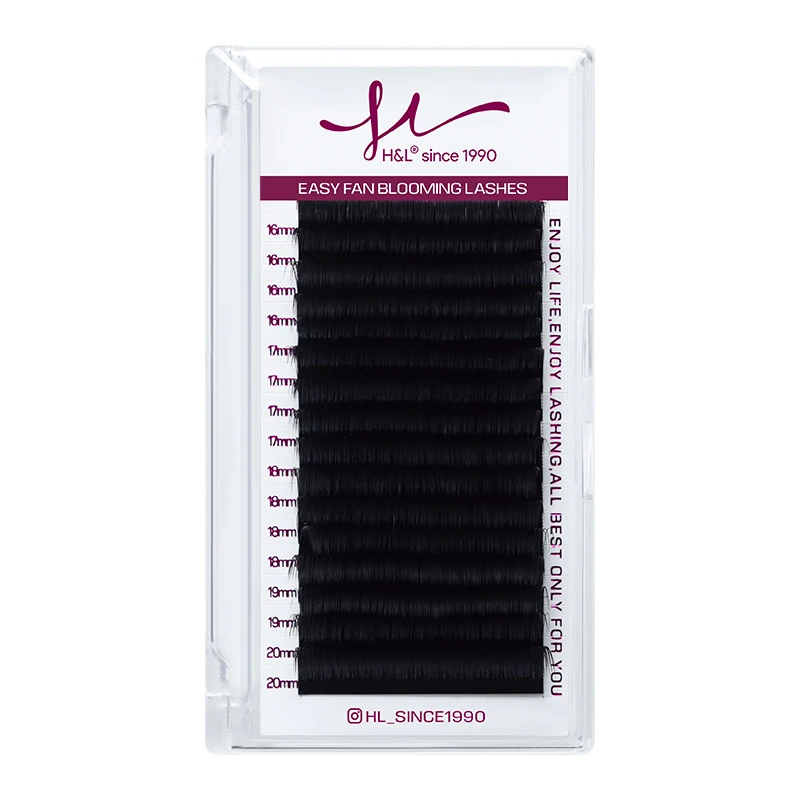 Easy Fan Lashes Bloom Individual Eyelash Extension Faux Mink Eyelashes  0.03 0.05 0.07 0.10mm Easy Fan Lashes