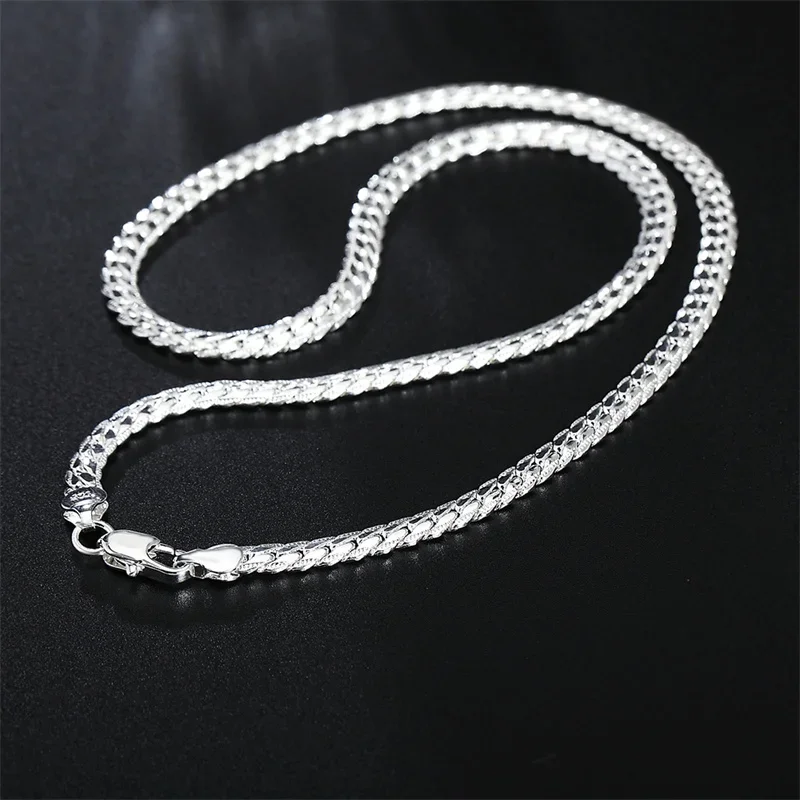 20-60cm 925 sterling Silver luxury brand design noble Necklace Chain For Woman Men Fashion Wedding Engagement Bracelet Jewelry