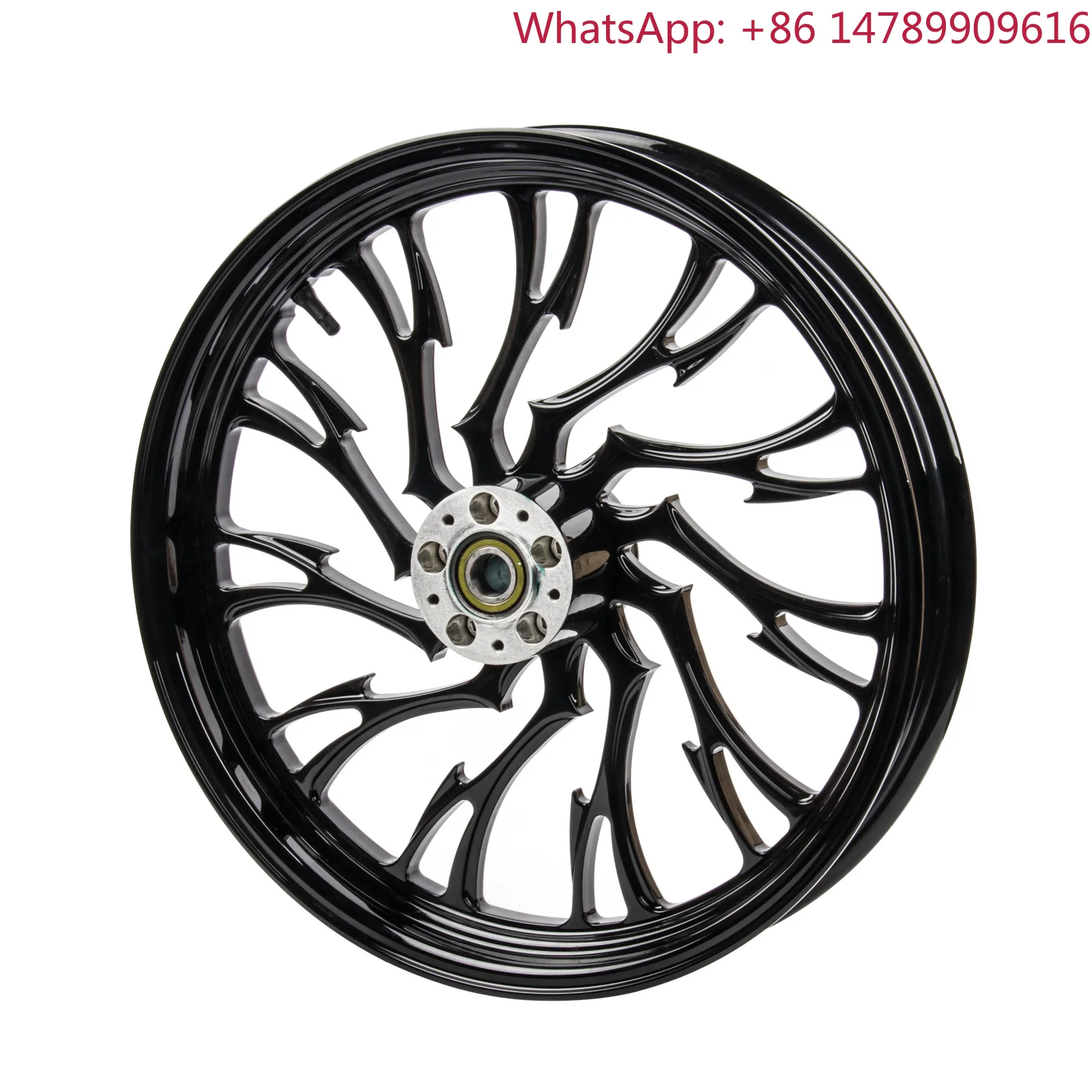 6061-T6 Aluminum AlloyHOPROUSA New Replacement 6061T6 Alloy Forged Wheel Hub Lightning Spoke Gloss Black 1-Year Warranty For 201