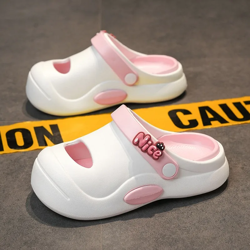 Boys Girls' Anti-skid Comfortable Versatile Children Slippers Beach Cave Shoes Cartoon Animals Korean Version Summer Kid Outdoor