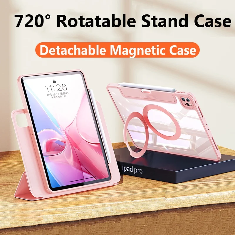 

Вращающаяся на 360 ° Подставка для IPad 10th 10,9 Pro 12,9 2022 Pro 11 2021 2020 Air 5 Air 4 Air 3 2018 9th 8th 7th Magnetic