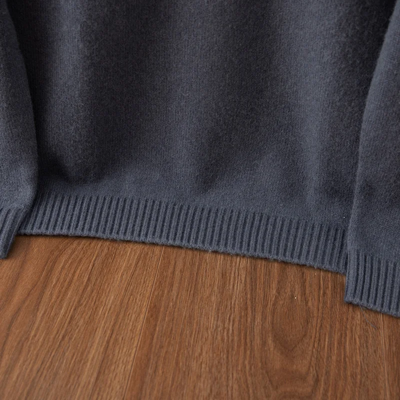 الخريف الشتاء الرجال 100% سترة الكشمير المعنقة الخامس الرقبة البلوز الكشمير تريكو الذكية عادية عالية الجودة لاعبا سميكة لينة القمم