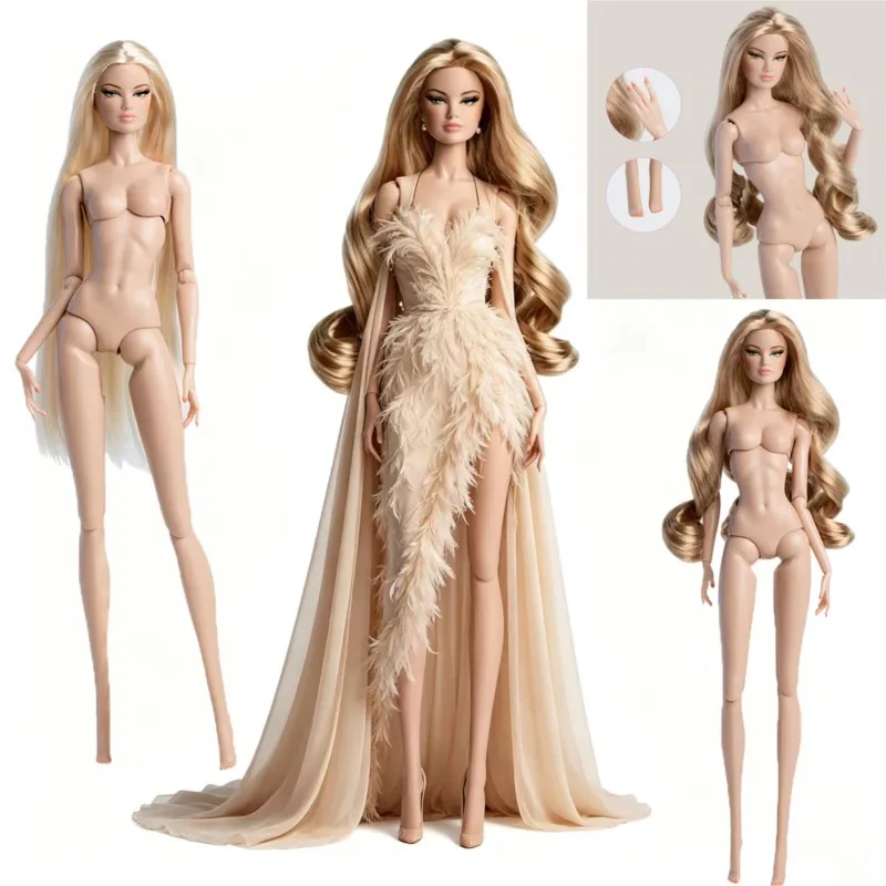 Xianxian New Faces Doll 1/6 Supermodel Doll Fashion 12 Joints 32cm Blue Green Eye Make-up Doll Light Normal Skin Collection Gift