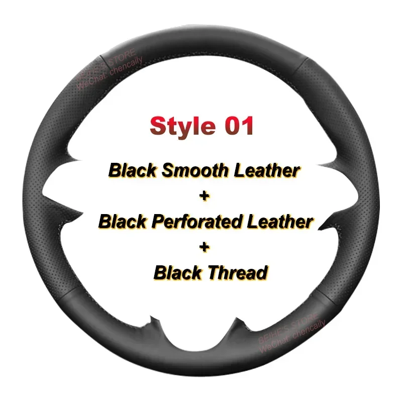 Woe DIY Hand-Stitched PU Leather Non-Slip Steering Wheel Cover For Changan Qiyuan Q07 A07 Q05 A05 Interior Accessories Durable