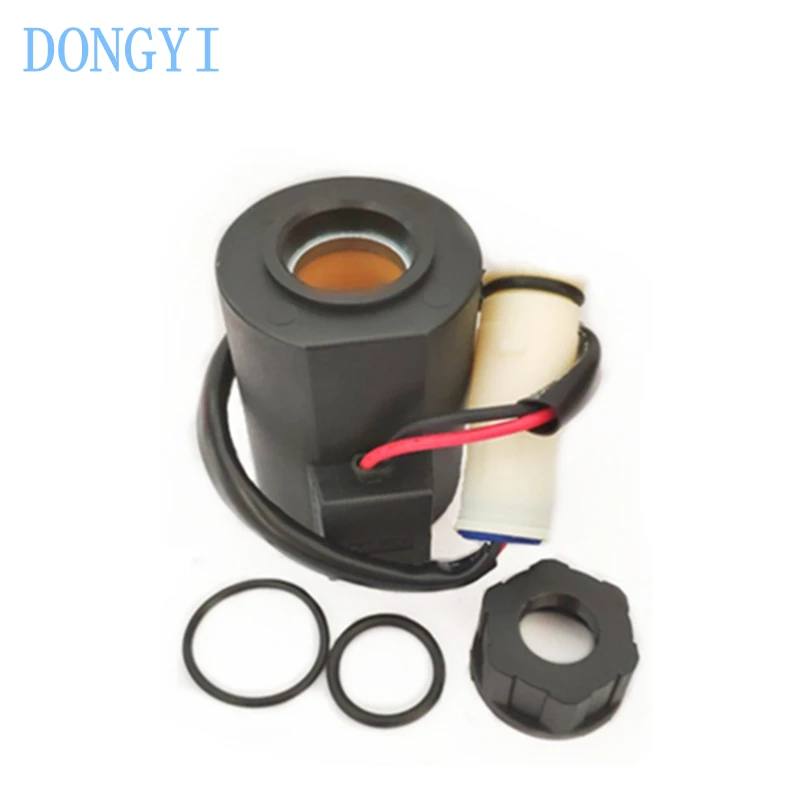 Excavator Solenoid Valve Coil EC55/66 EC210/240/290B Pilot Safety Rotary Lock Solenoid Valve Coil DC12V DC24V