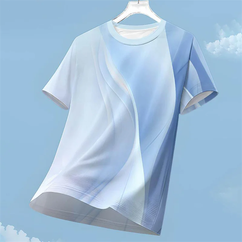 Men's Running T Shirt Outdoor Badminton Tennis Sprotswear Casual O-neck Loose Short Sleeve Tees Summer Quick Dry Breathable Tops