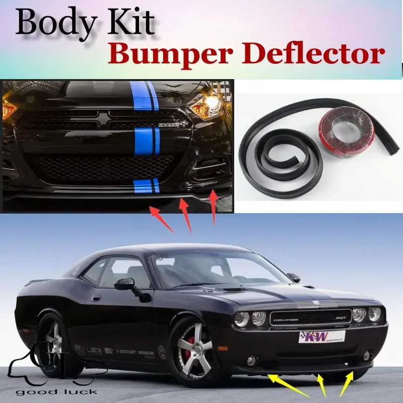 Bumper Lip Deflector Lips For Dodge Charger 2006~2015 Front Spoiler Skirt For TopGear Fans Car Tuning / Body Kit / Strip