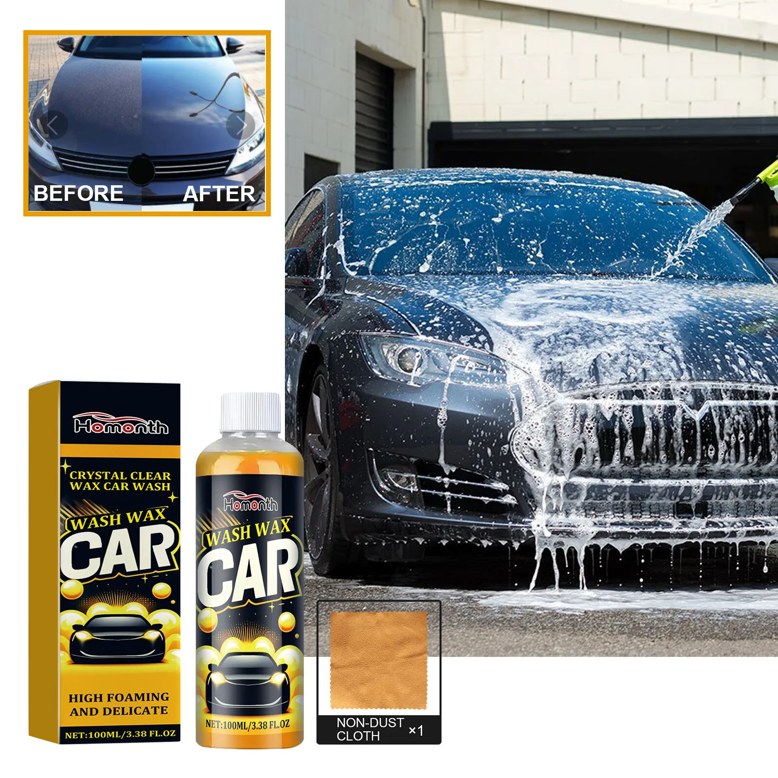

Car High Concentration Foam Cleaner - Deep Cleaning To Remove Body Dirt 100ML car cleaner