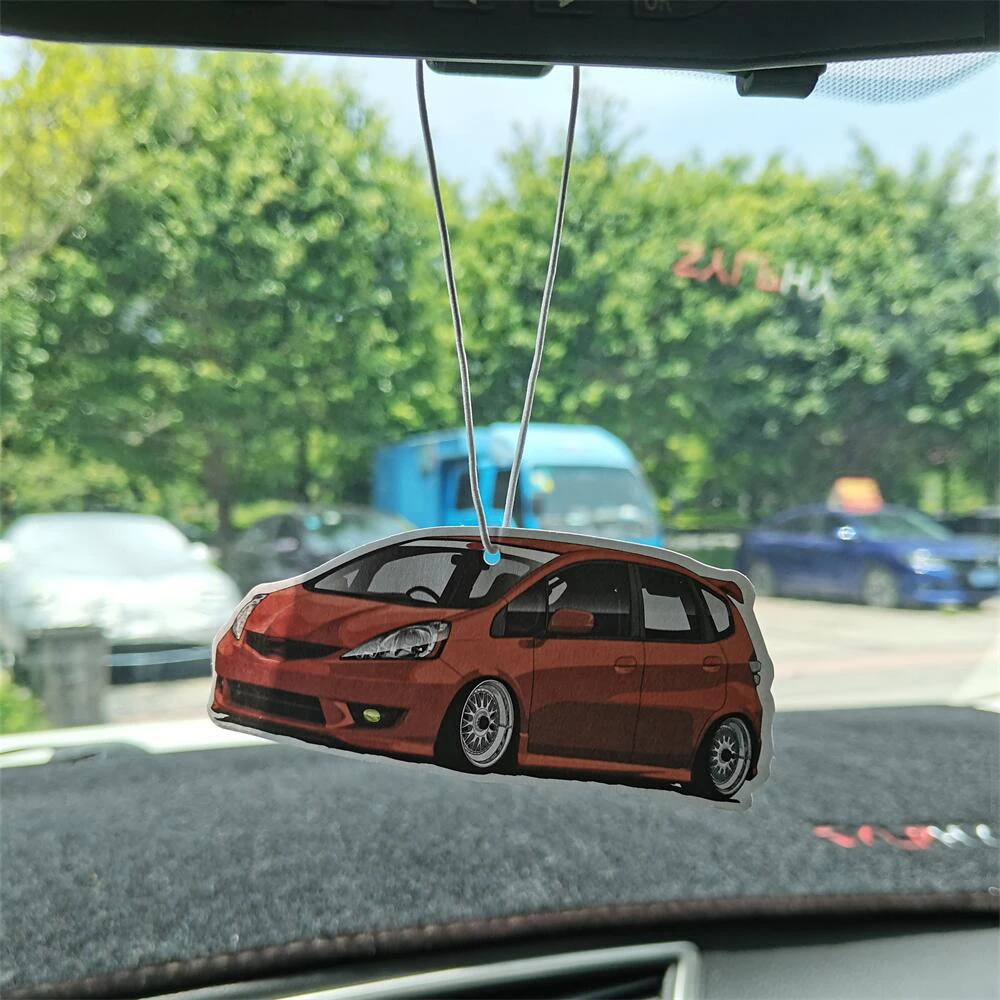 New Car Air Freshener Hanging Auto Rearview Mirror Perfume Pendant Solid Paper For Honda Fit GK5 Fragrant Piece JDM Accessories