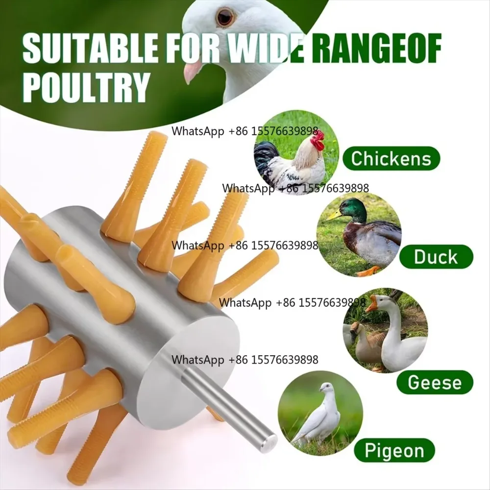 ZOCI-FOR 18 Fingers Stainless Steel Chicken Plucker Drill Attachment  Poultry Feather Remover