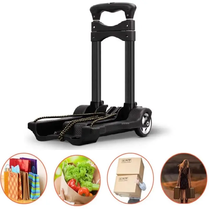 

40kg Heavy Duty Portable Home Use Car Foldable Hand Sack Wheel Trolley Folding Truck Barrow Cart Travel Luggage Shopping Cart