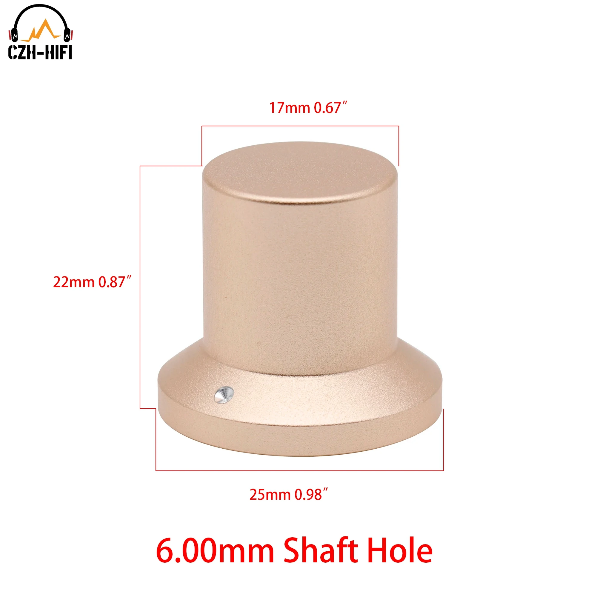 1pc 25mm Solid Aluminum Volume Control Knob Button Cap Hat Pointer Potentiometer Amplifier DAC Turntable 6mm Shaft Hole Sound