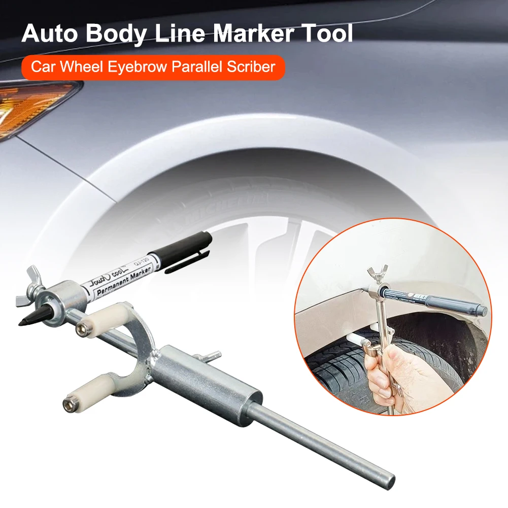 Car Wheel Eyebrow Parallel Scriber Adjustable Wheel Arch Scriber Auto Body Line Marker For Scriber Sheet Metal Dent Repairing