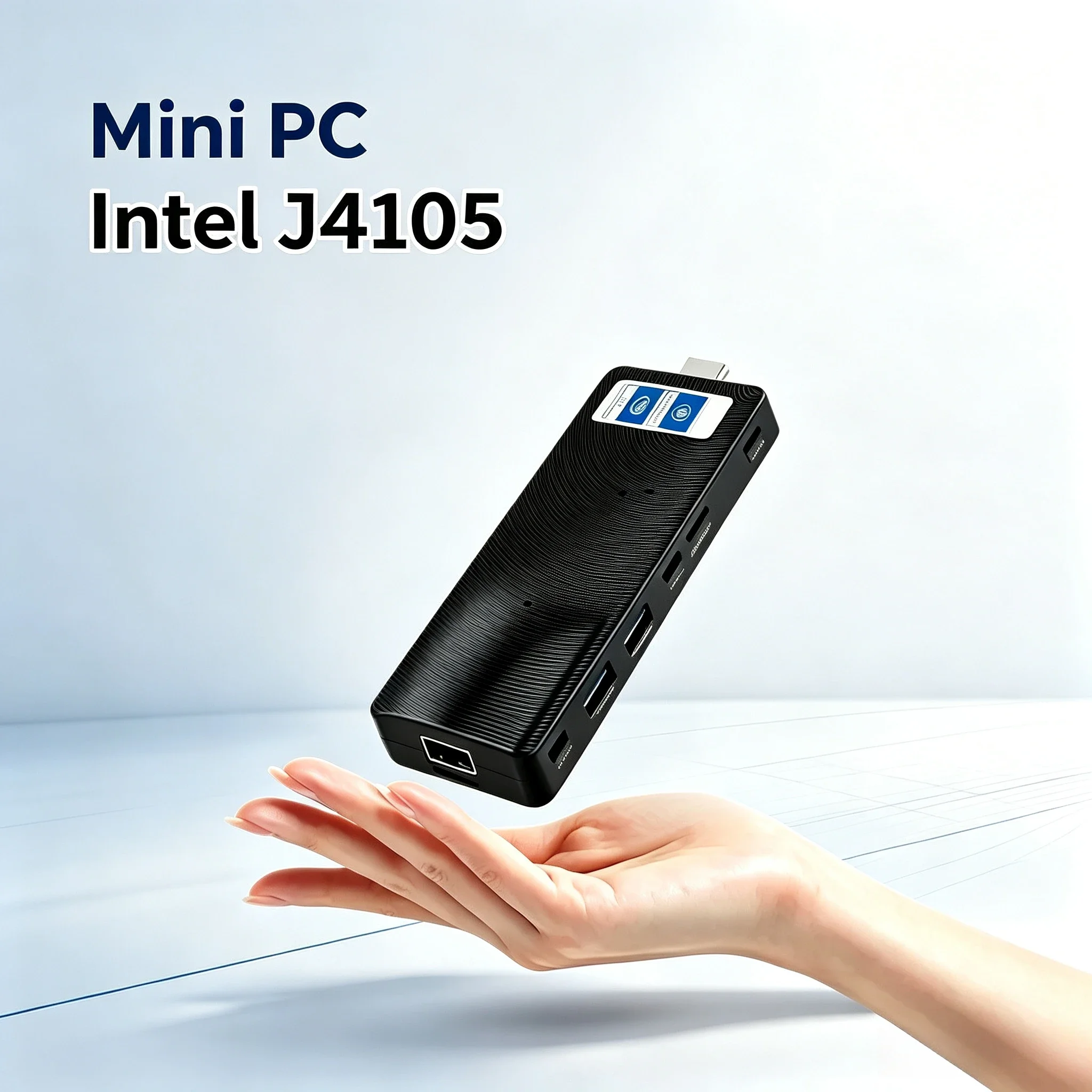 Efficient Fanless Mini PC Stick Intel J4105 WiFi5 4GB/64GB or 8GB/128GB 4K HDMI TV for Laptop Desktop