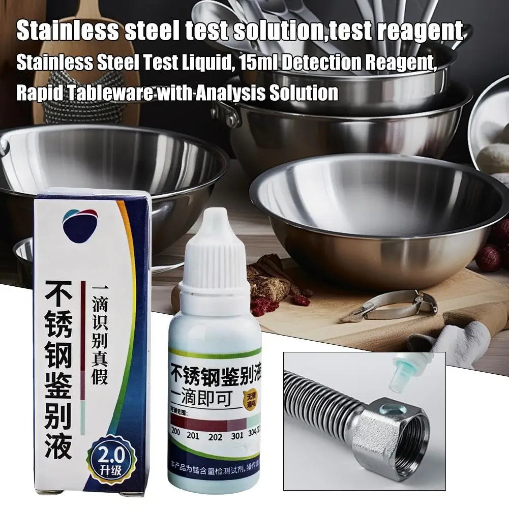 Stainless Steel Testing Liquid Fast Identification Reagent Quick Result Metal Grade Detector For 304 316 Steel Daily Inspection