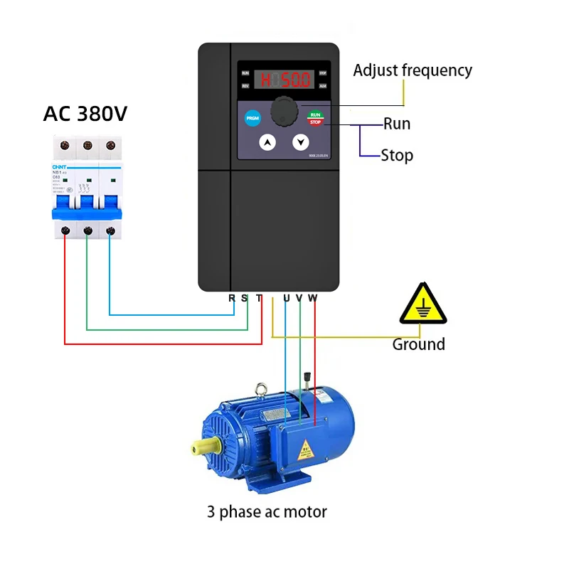 M-driver 3 Phase 1hp 2hp Frequency Inverter 0.75kw 1.5kw VFD Ddrive for Motor