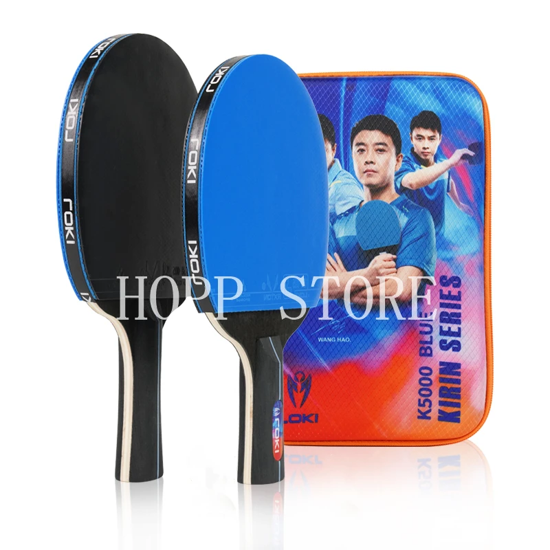 

2pcs LOKI K5000 Blue Sponge Carbon Table Tennis Racket Professional Original LOKI Ping Pong Racket with Bag