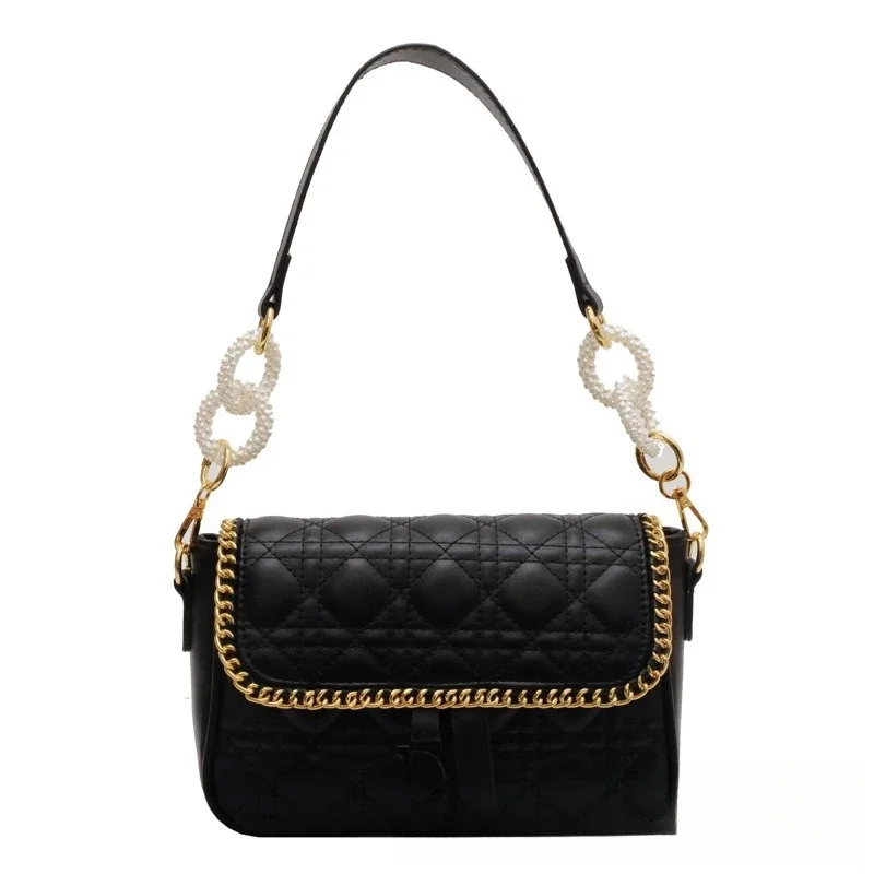 ‌ กระเป๋าสะพายโซ่สไตล์เกาหลี 2025 - กระเป๋าสะพายข้างสุดหรูสำหรับผู้หญิง |   กระเป๋าสะพายข้างและกระเป๋าถือแบบคล้องแขนแฟชั่น INS ขนาดเล็ก ‌