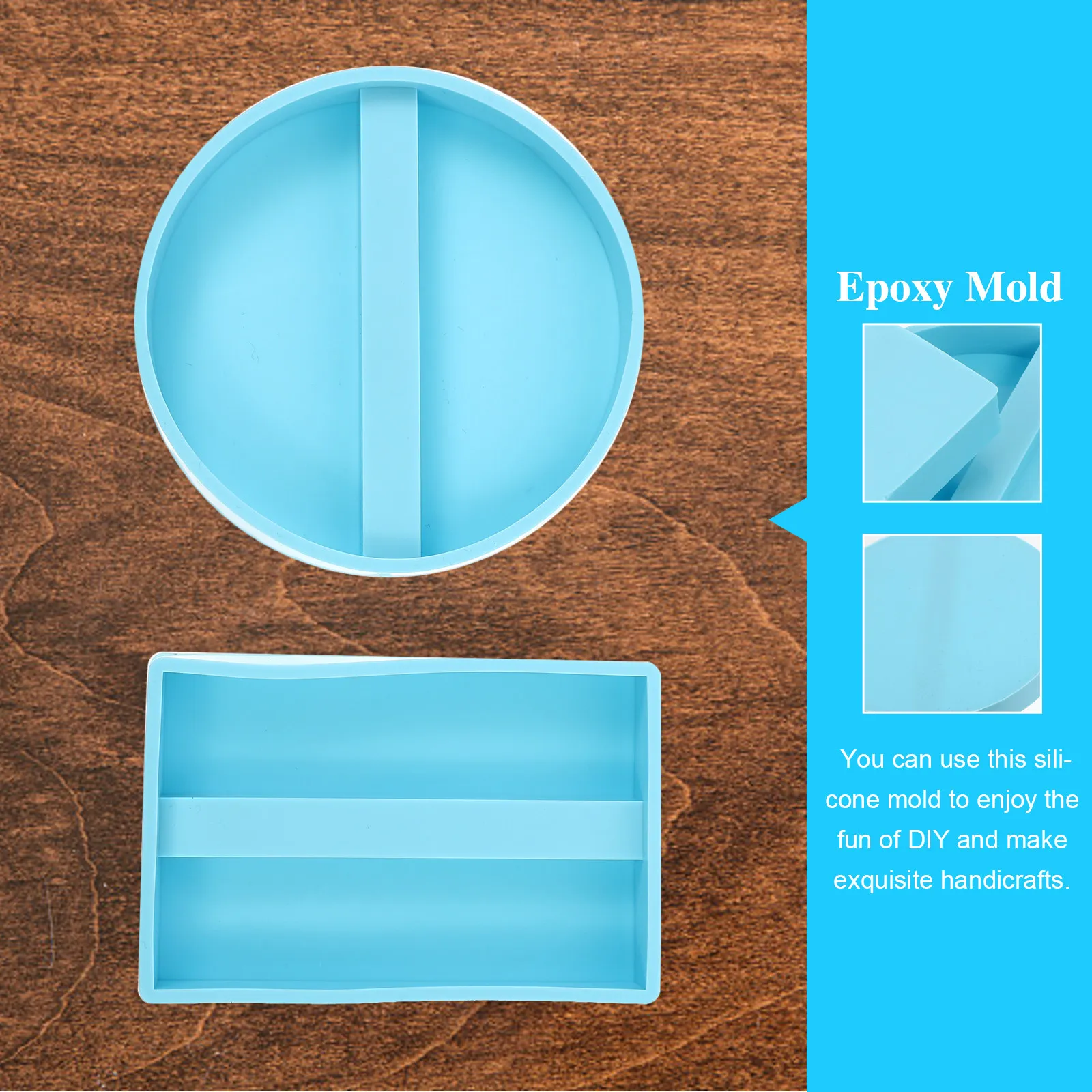 2Pcs Silicone Crystal Drop Mol - Silicone Epoxy Resin Molds Set 评论和价格