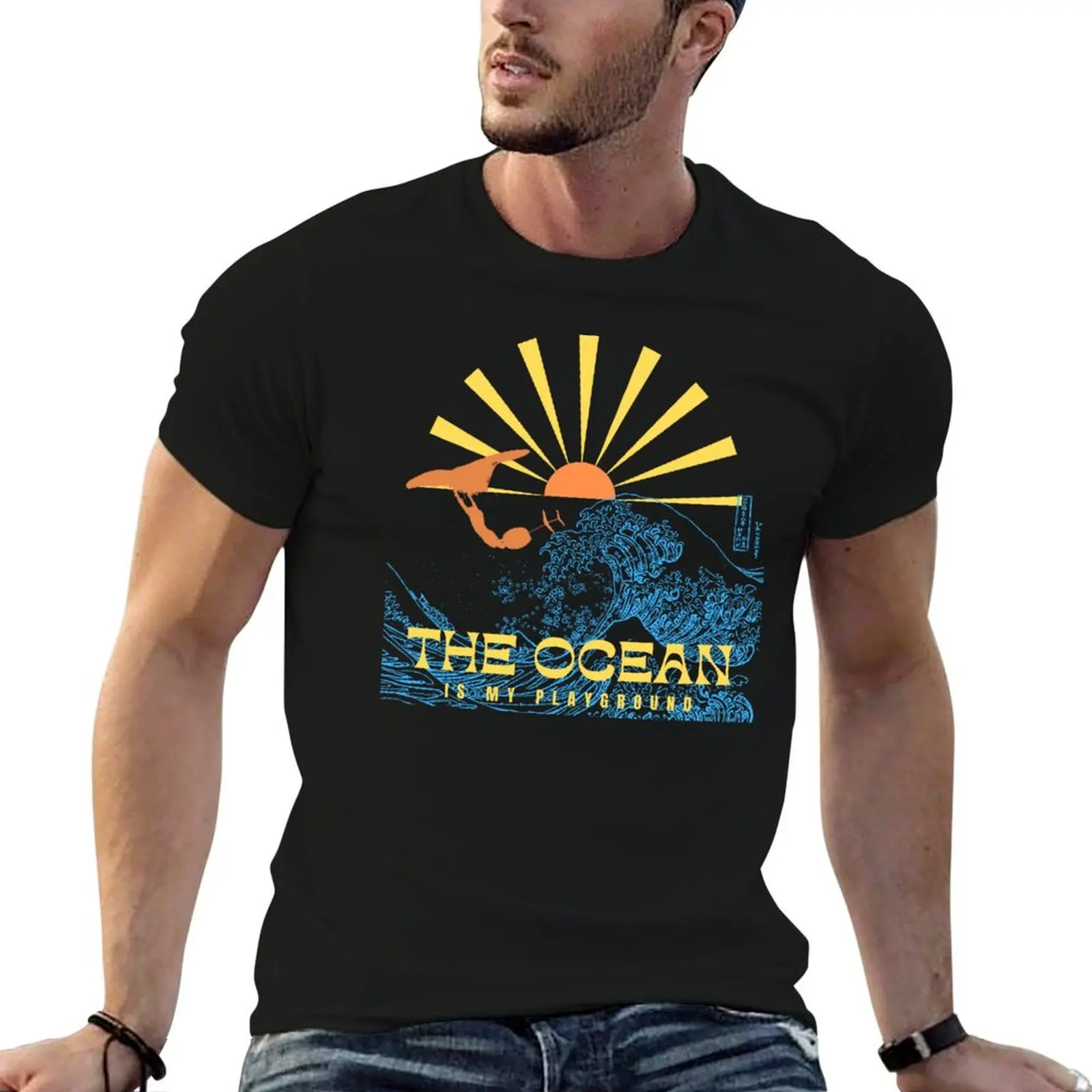 

Wing Surf |Wing Foiling The Ocean Is My Playground Wingfoil Gift for wing surfers | T-Shirt oversized sublime Men's t shirts